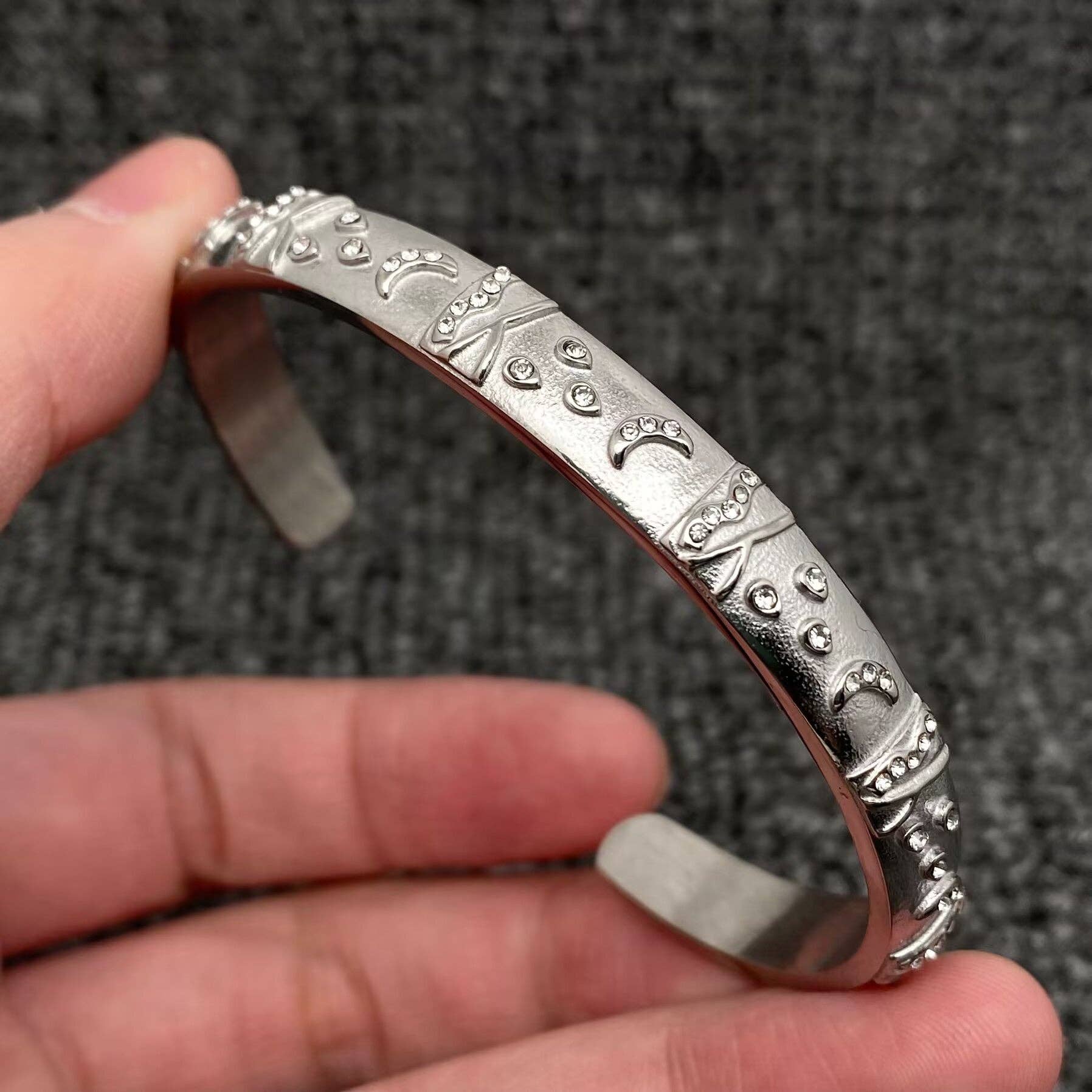 Surprise Tarot Style 18K Gold Plated S.Steel Cuff Bangle