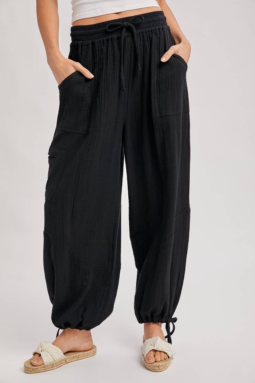 Bluivy - JOGGER HAREM DRAWSTRING PANTS