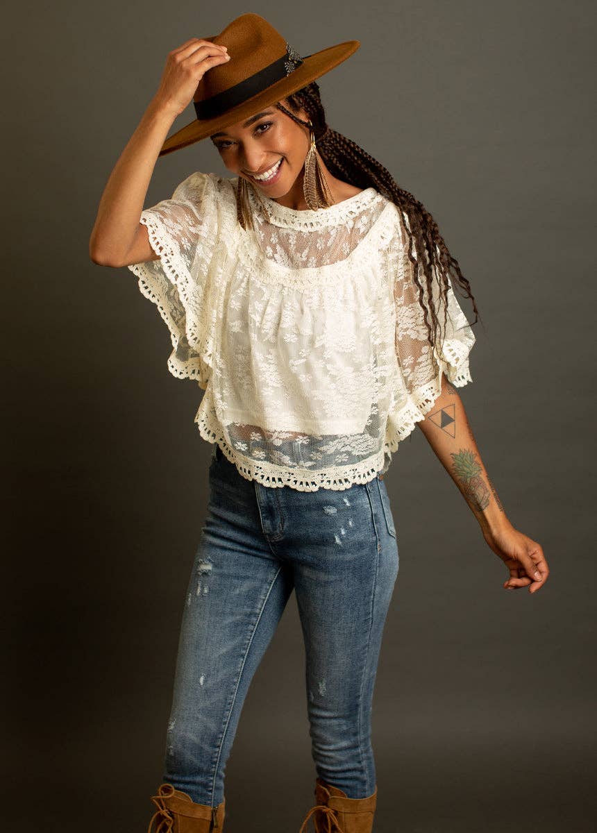 Joyfolie - Women's Erica Top in Cream
