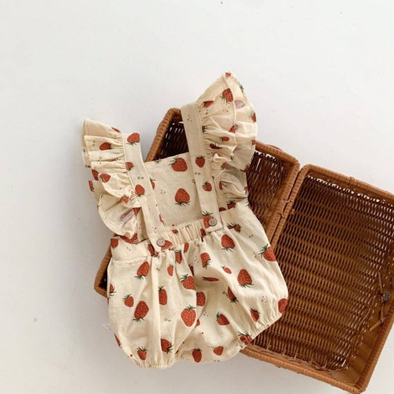 shoplittleswan - Baby Girl Strawberry Tank Bodysuit
