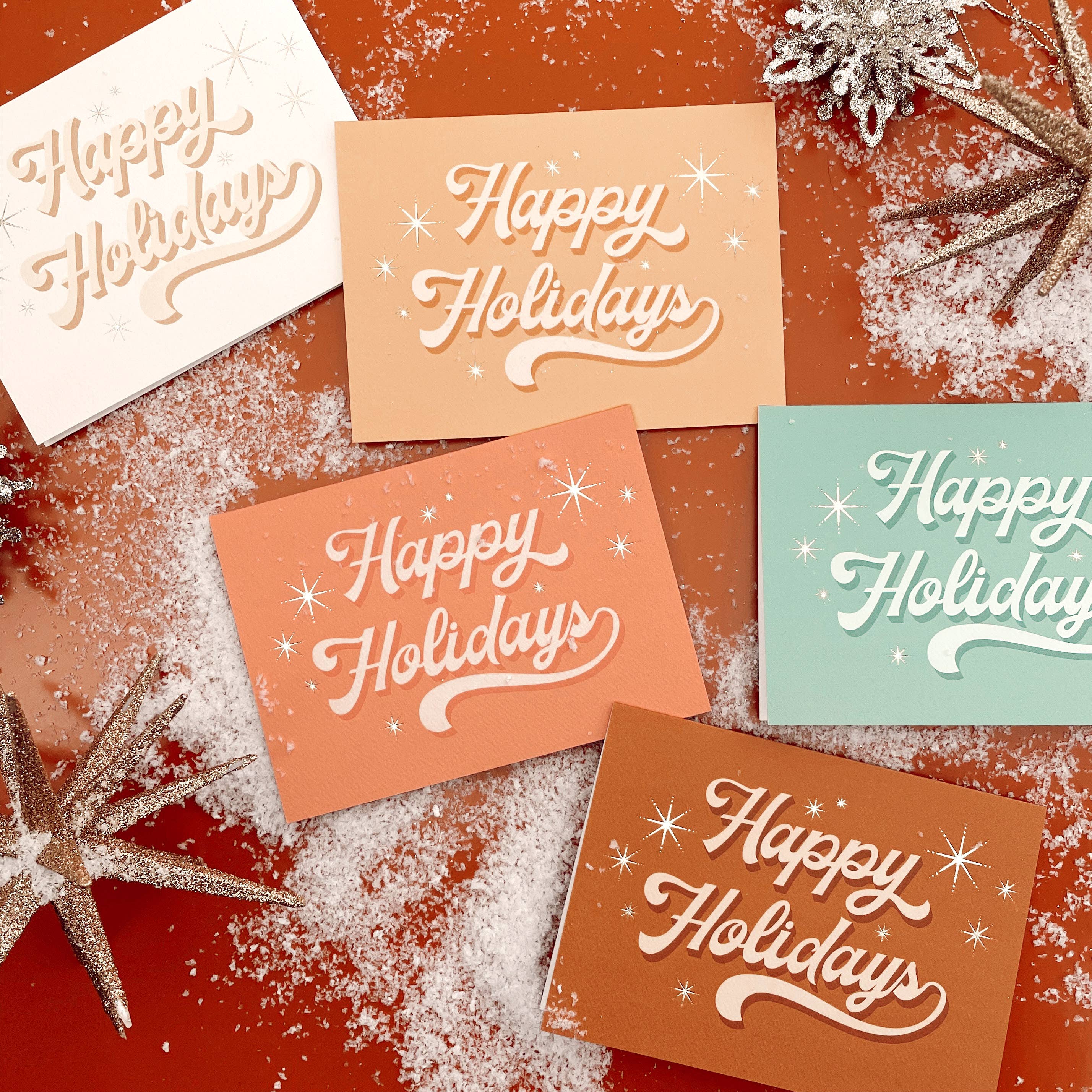 Sunshine Studios - Happy Holidays Card - Pack of 5