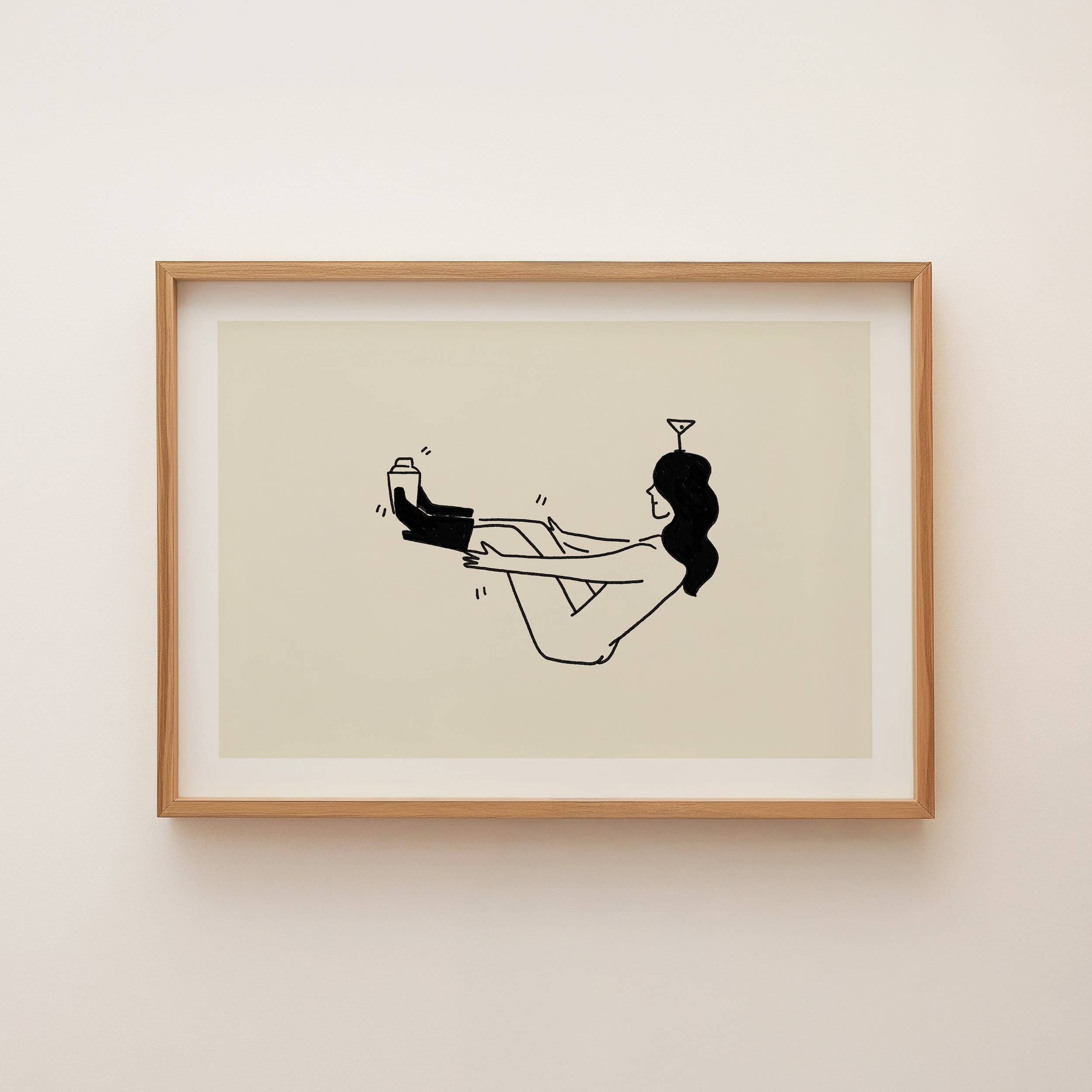 Tumbleweed Design Studio - "Party Trick" Minimal Martini Cocktail Art Print