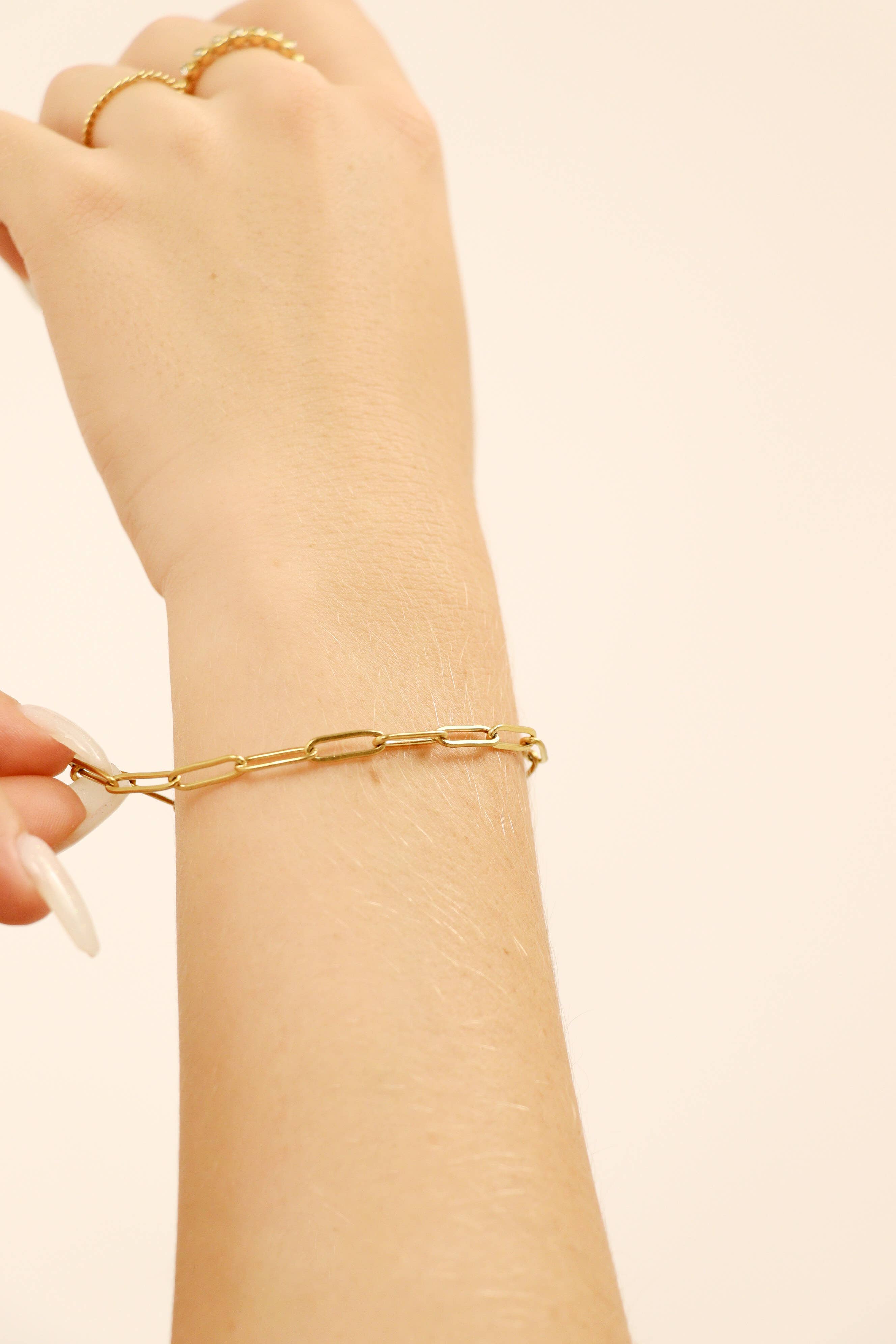 WJW - Stainless Steel Paperclip Chain Bracelet
