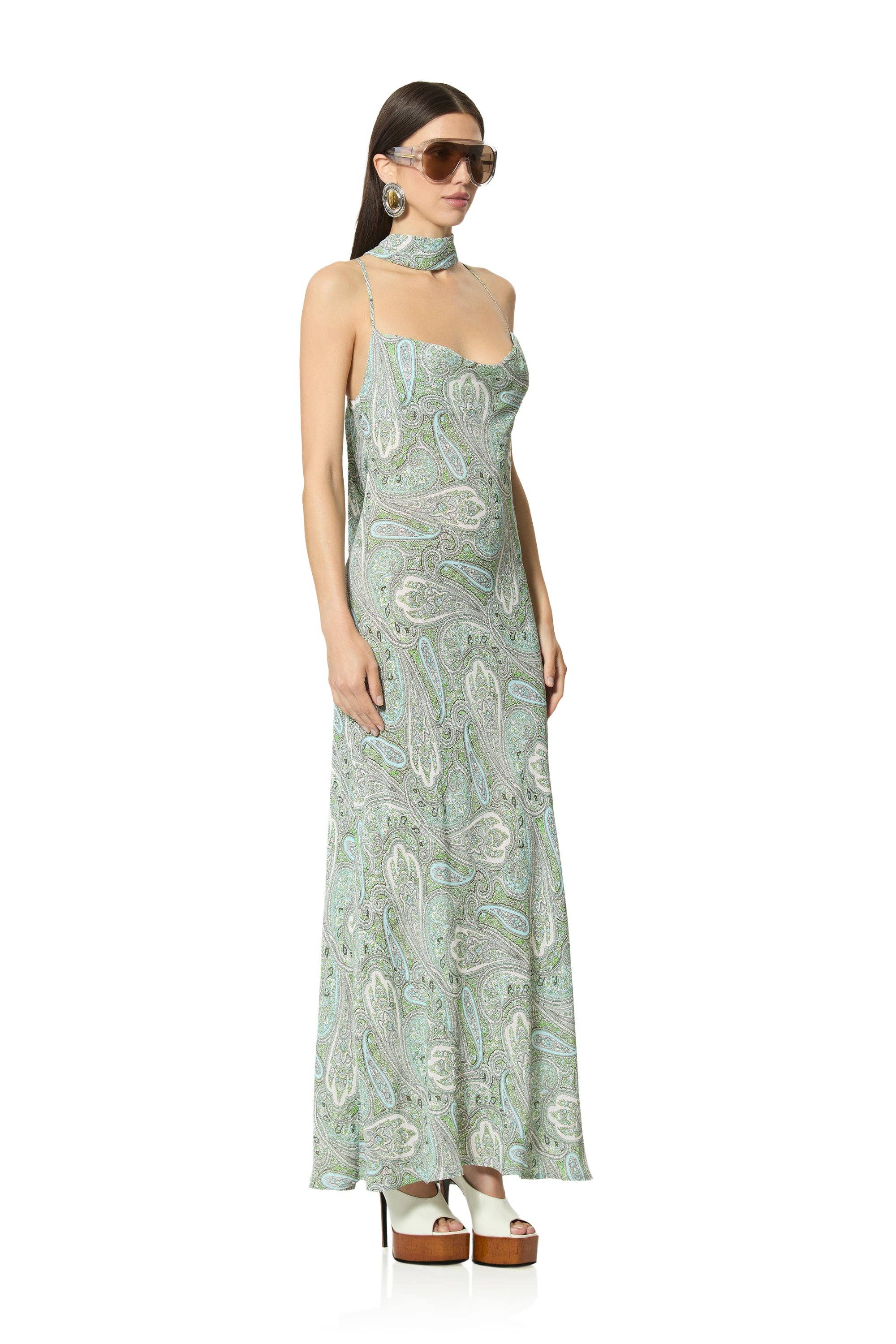 AFRM - Cheryl Dress - Aqua Paisley