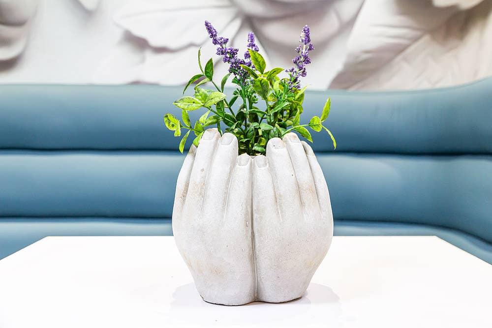 Abbott - Sm Tall Hands Planter-7"H