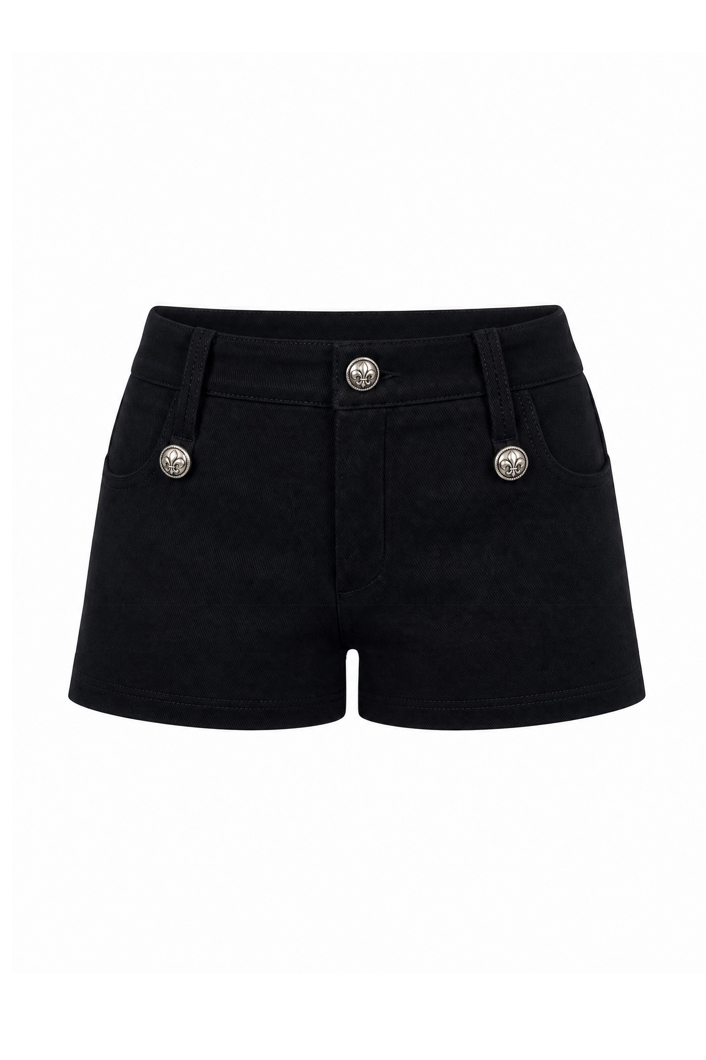 No Vacancy - Twill napoleon sleeveless zip up top & shorts set