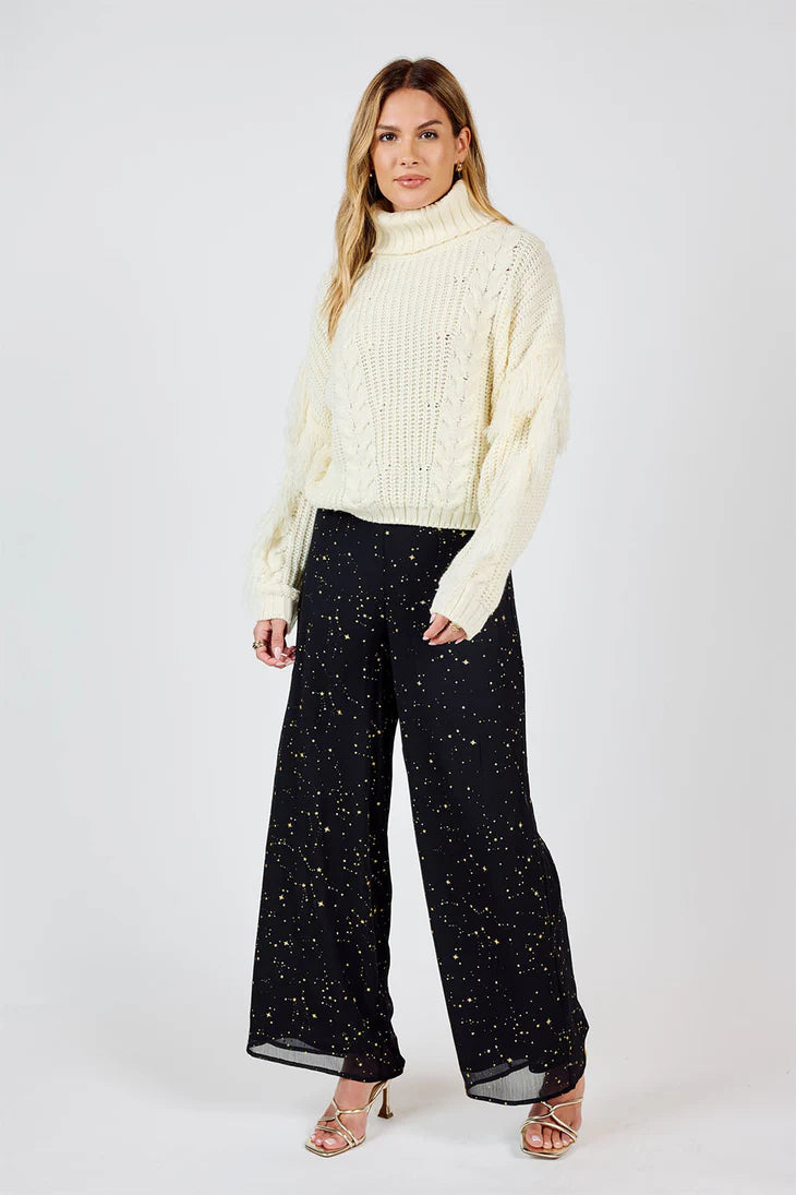 STARRY EYES CHIFFON WIDE LEG PANT