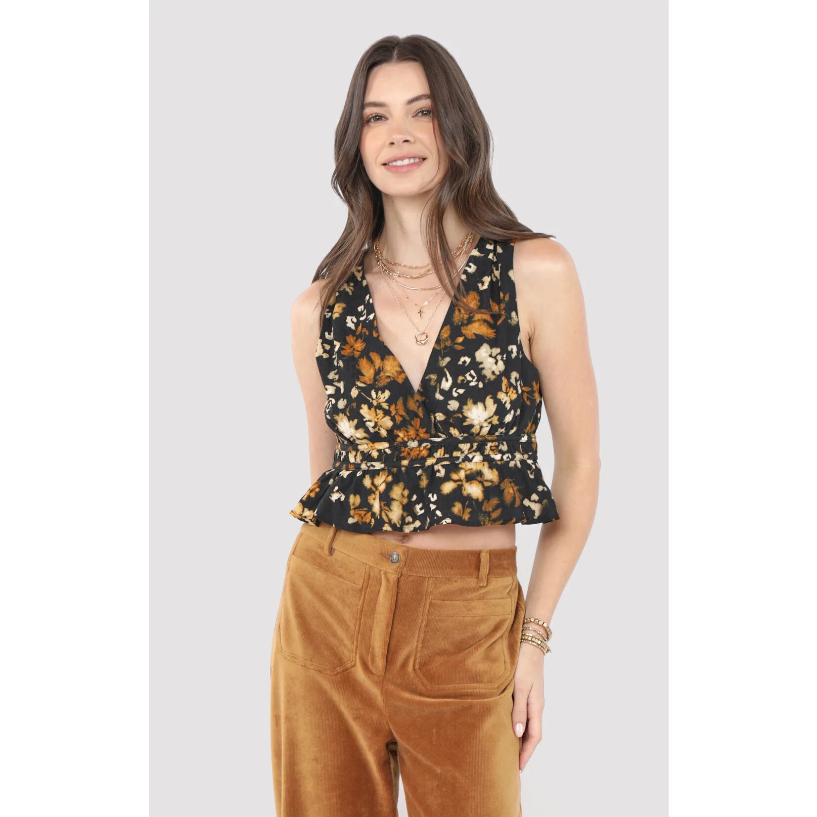 With Ease VNeck Peplum Top
