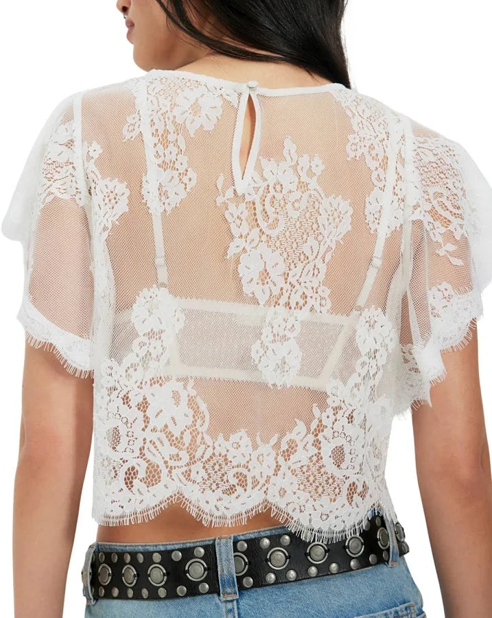 LUNAR ASH LACE TOP