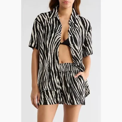 Print Pull-On Shorts