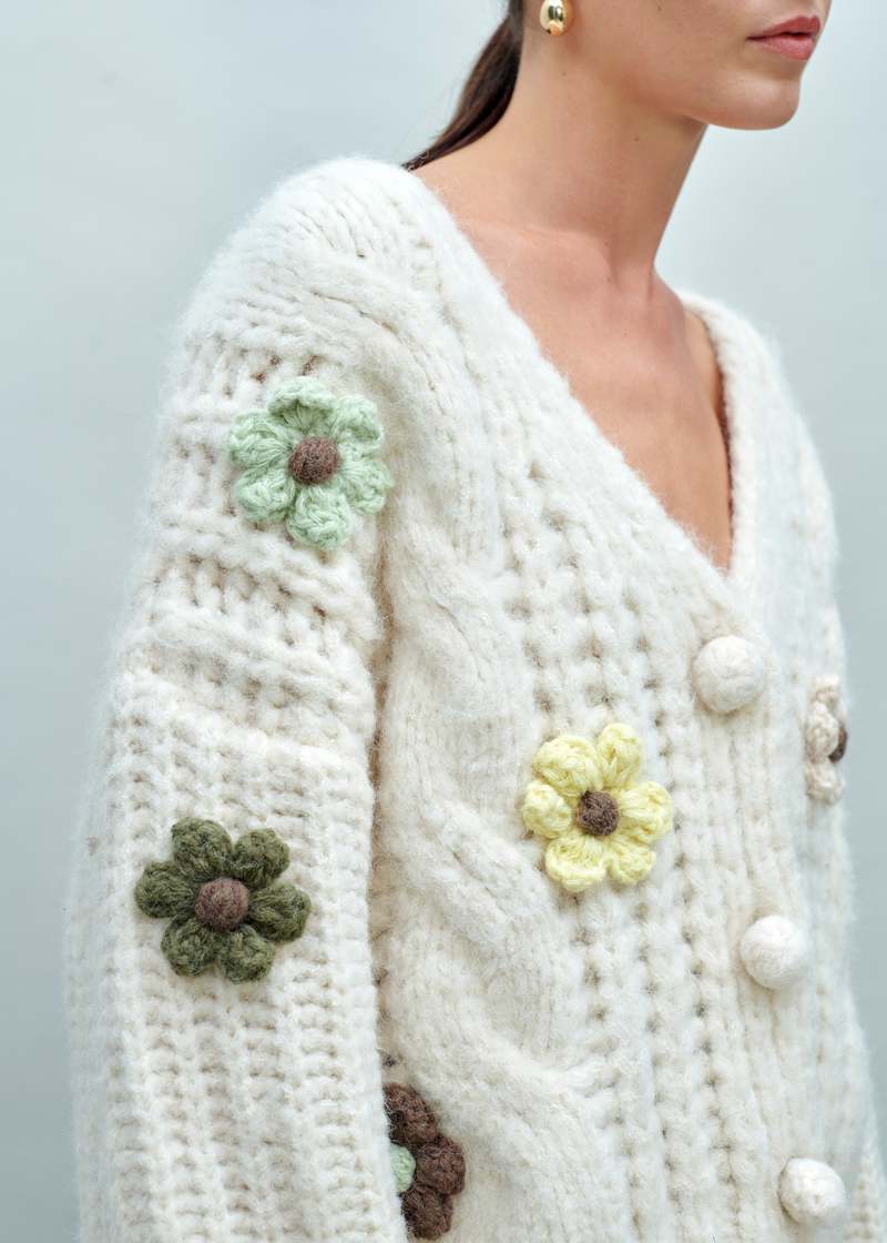 Viola Flower Cardigan