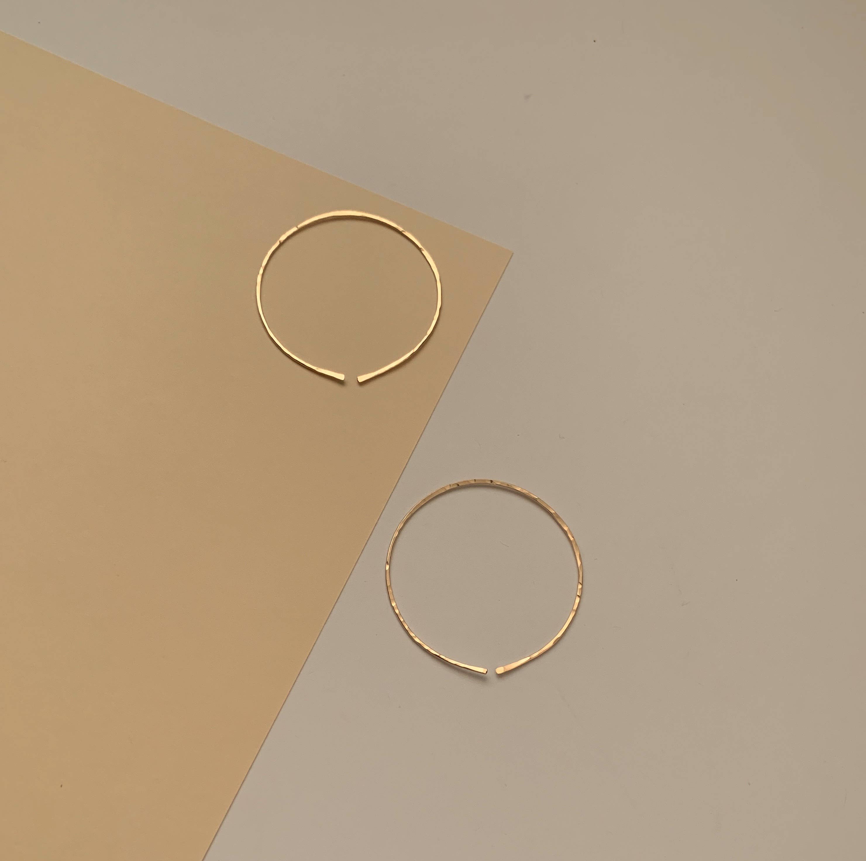 Points Jewelry - Matriarch Collection - Hammered Hoops