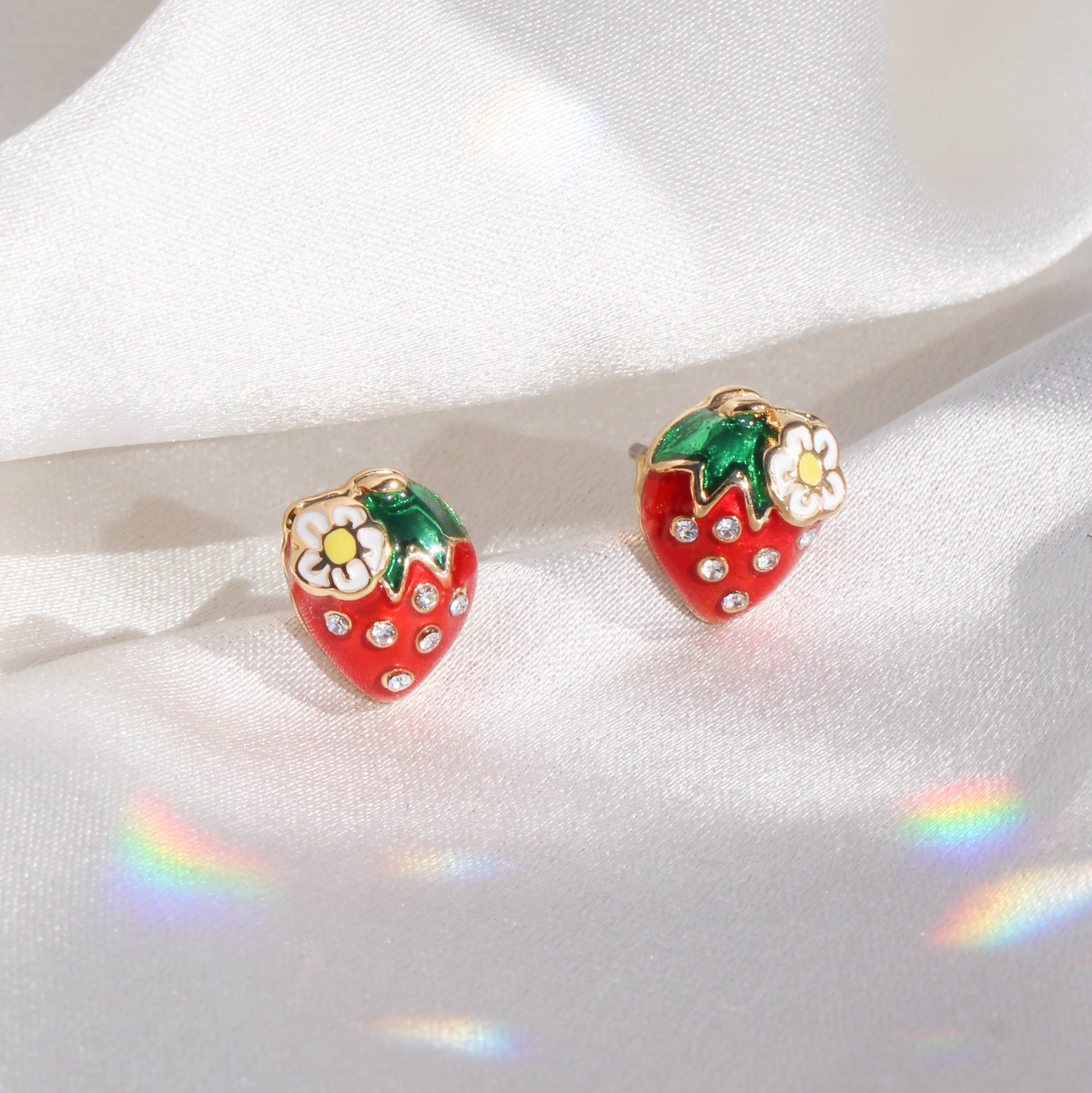 Wildflower + Co. - Strawberry Stud Earrings