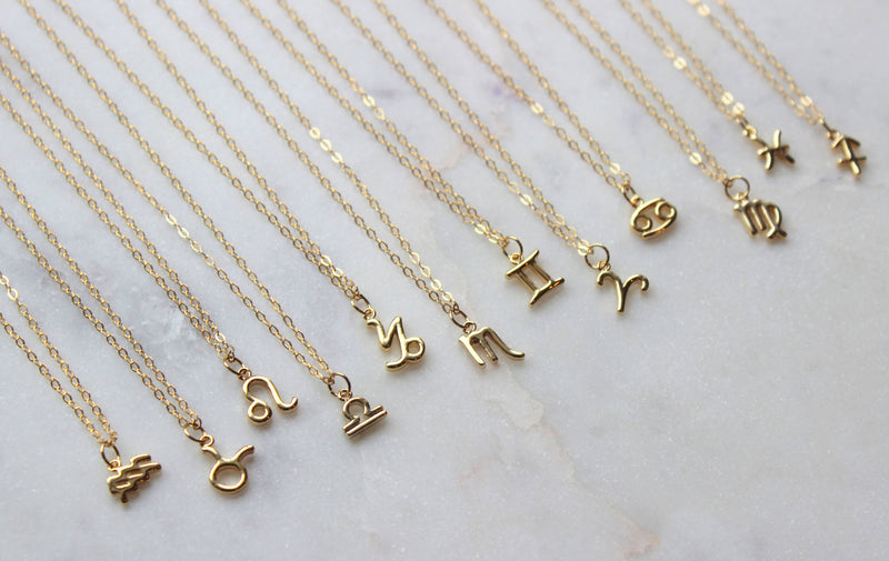 Laalee Jewelry - Charm Gold Zodiac Necklace