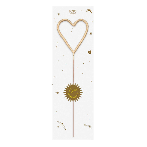 TOPS Malibu - Big Golden Sparkler Wand Heart