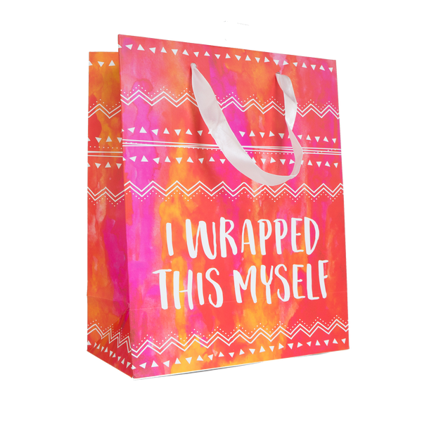 30 Watt - Funny Medium Gift Bag: Wrapped Myself: Tribal Red