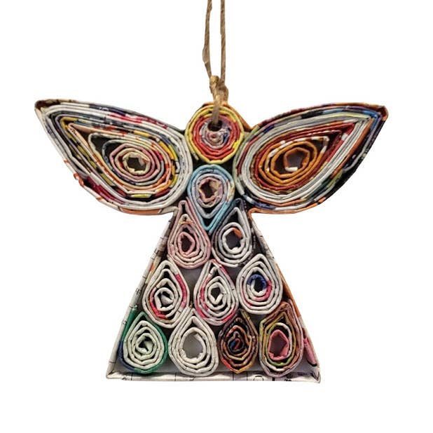 The Upcycled Paper Company - Angel - Christmas Ornament - Recycled Paper