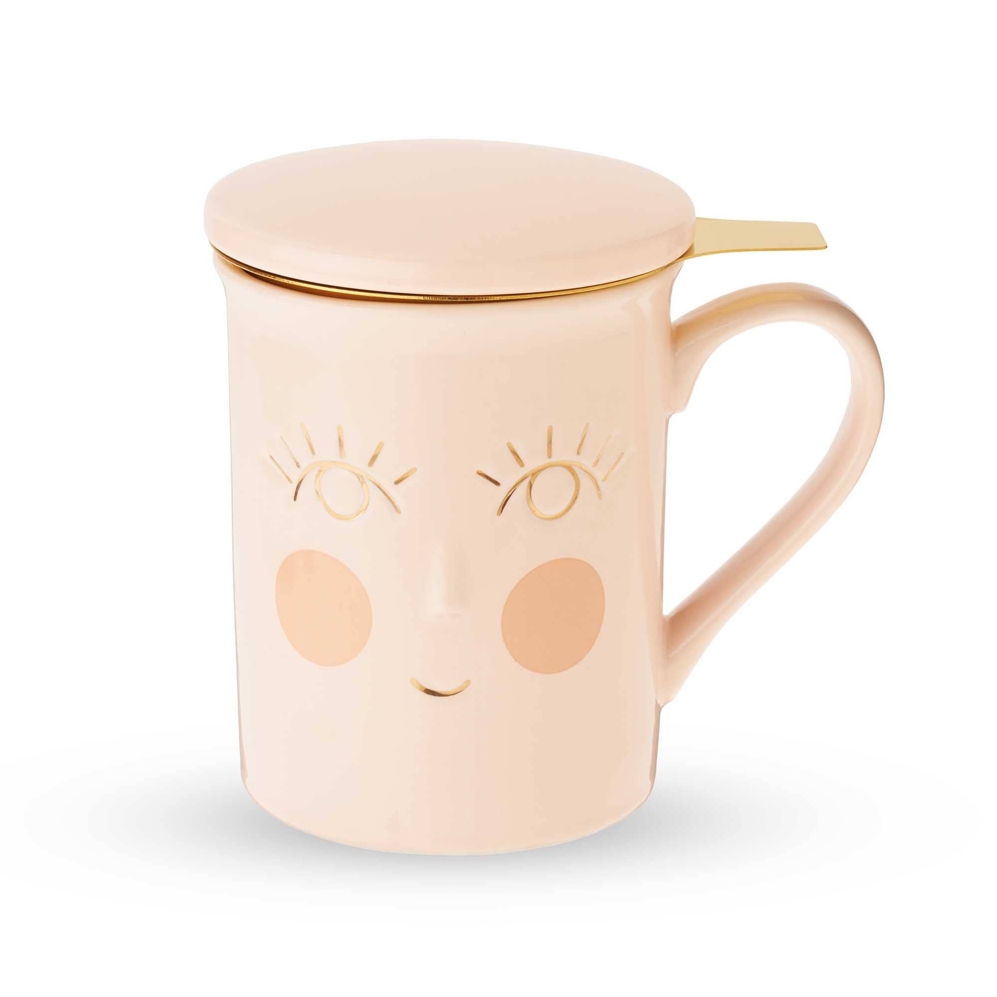 Pinky Up - Annette Hello Beautiful Ceramic Tea Mug & Infuser