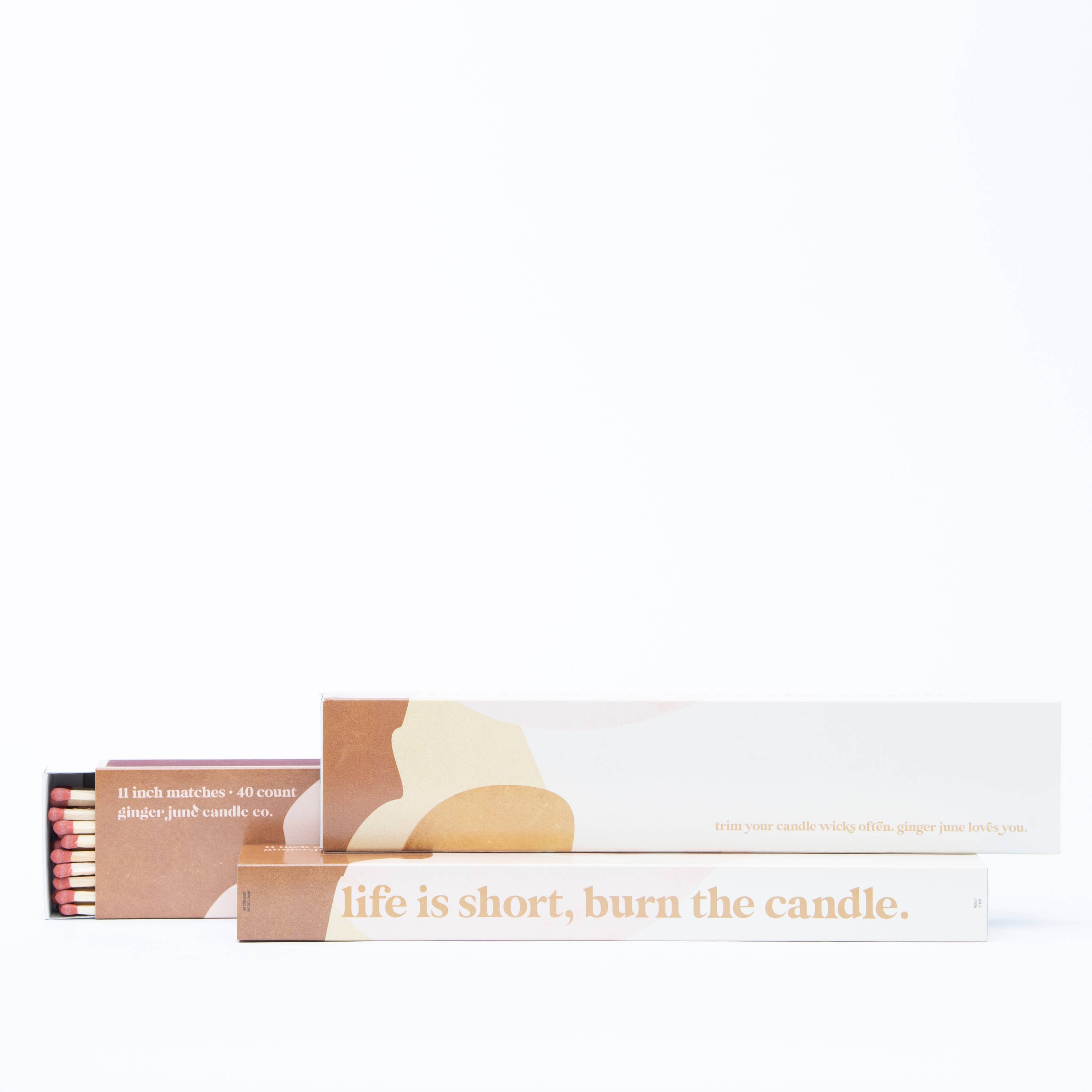 Ginger June Candle Co. - LIFE'S SHORT, BURN THE CANDLE • XL fireplace matches