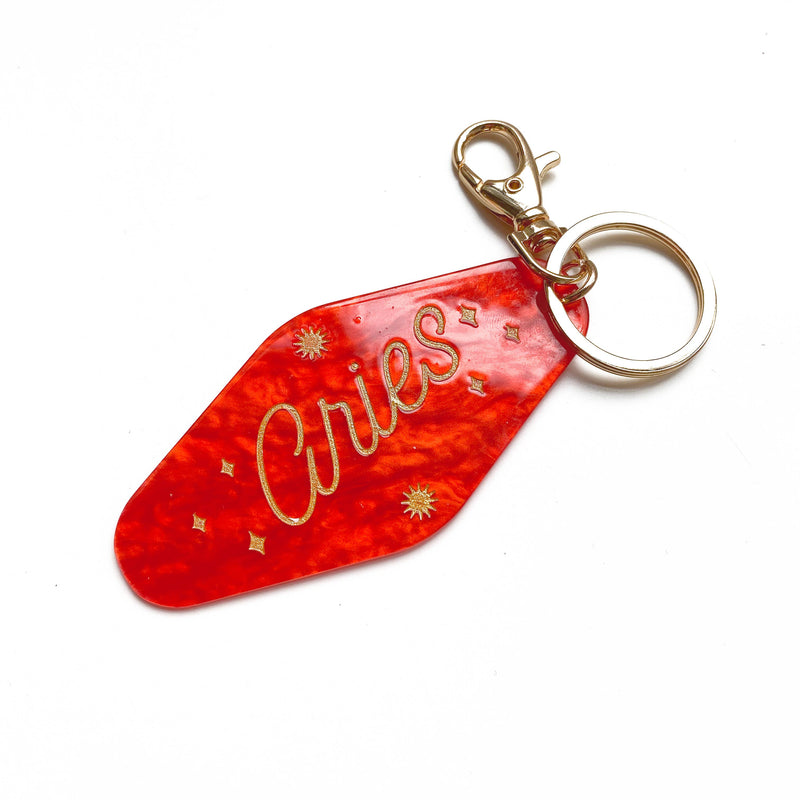 Have A Nice Day - Aries Horoscope Motel Keychain