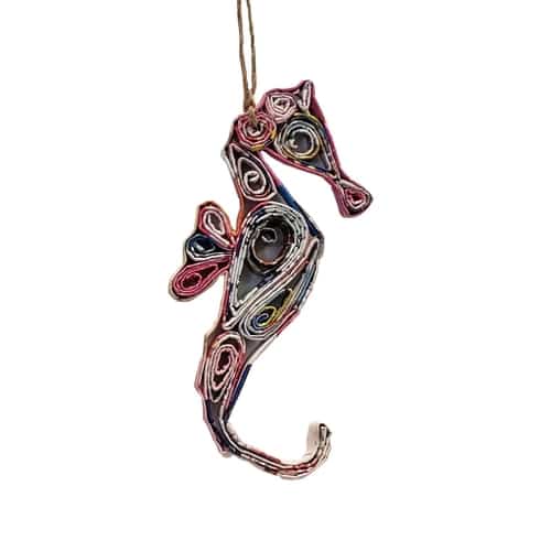 The Upcycled Paper Company - Seahorse Ornament - Recycled Paper