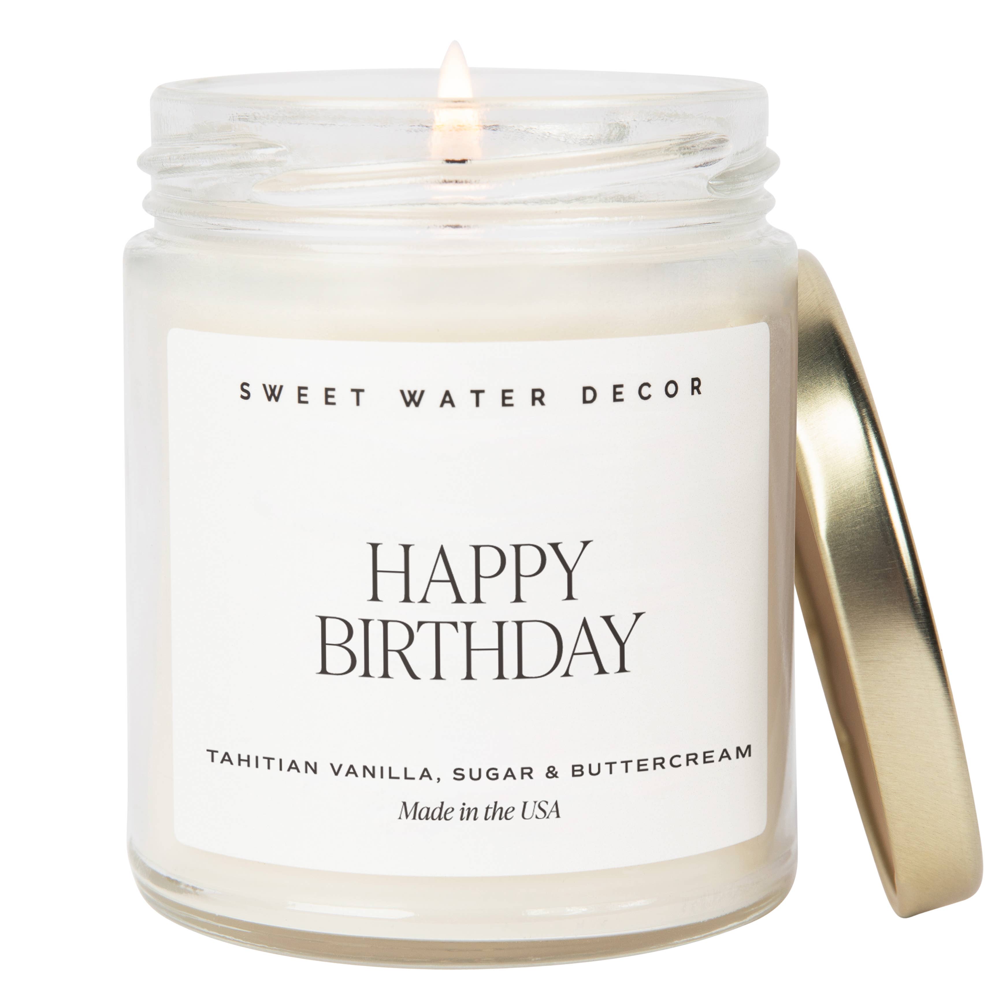 Sweet Water Decor - Happy Birthday 9 oz Soy Candle - Gifts & Home Decor