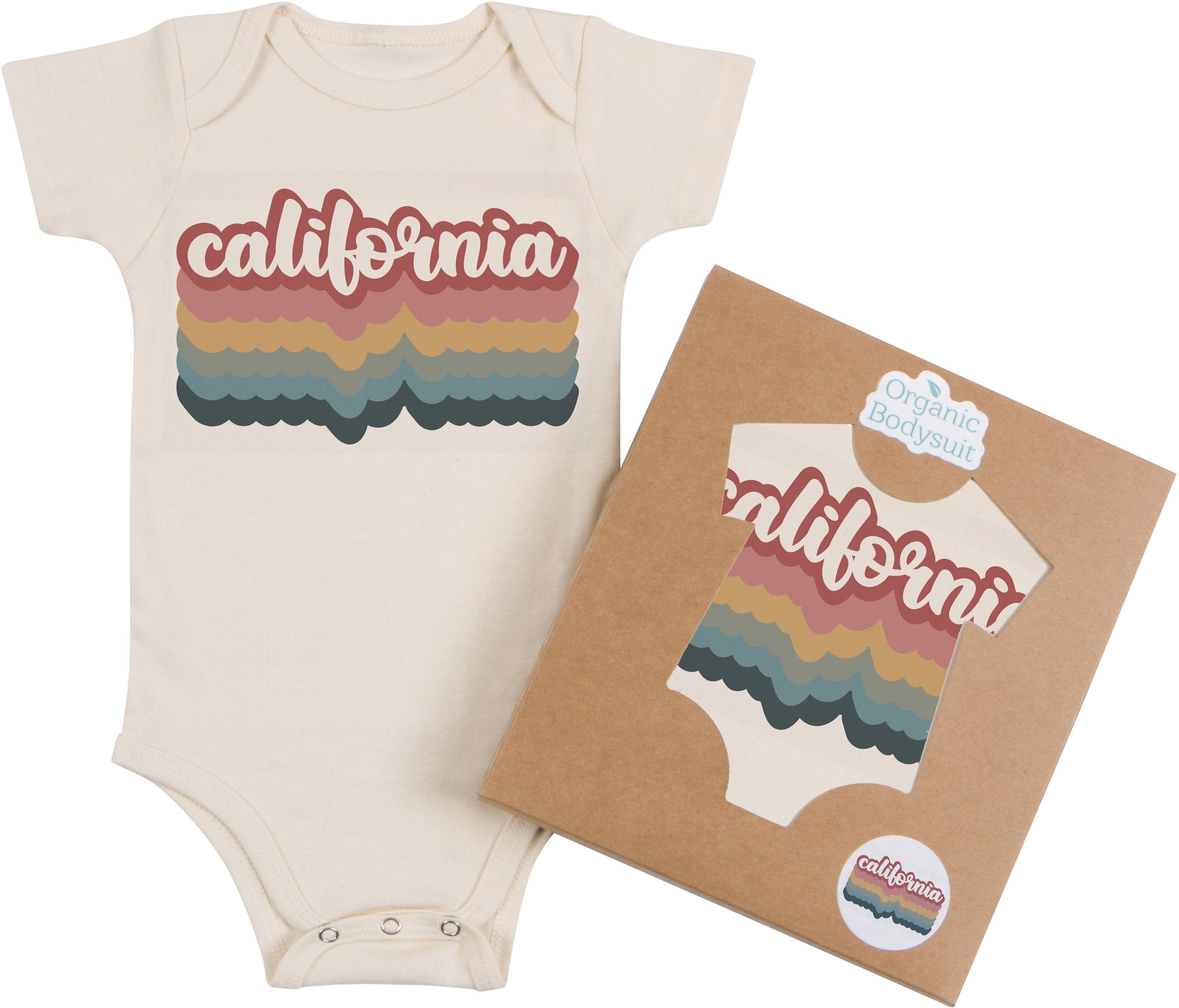 Cali - Bubble Repeat Earth Tones Bodysuit and Tee