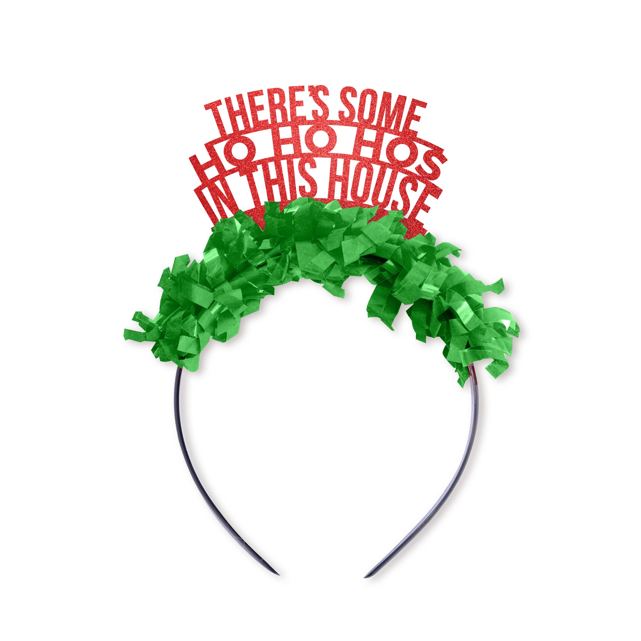 Festive Gal - Ho Ho Ho's In This House Holiday Christmas Crown Headband