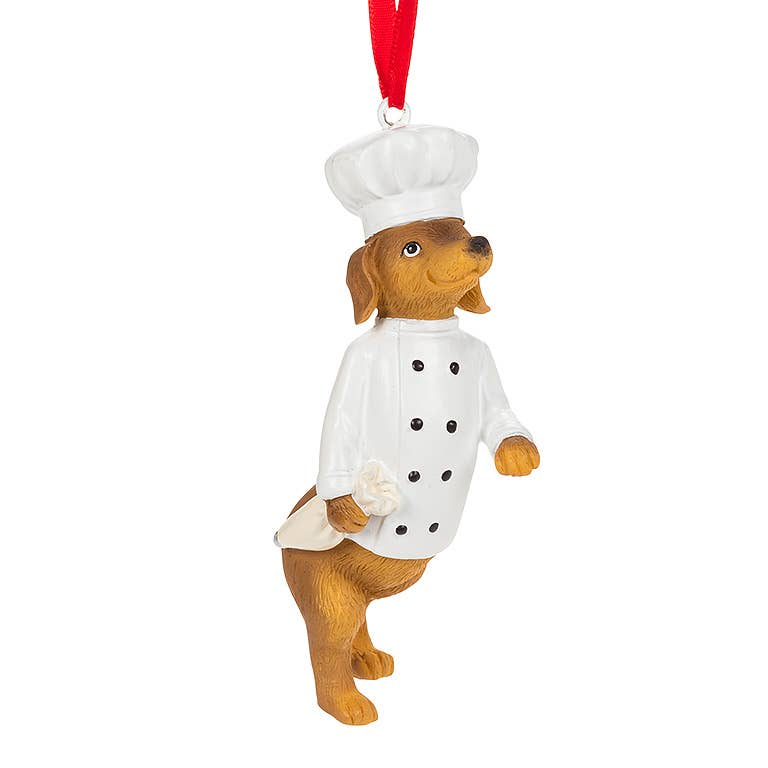 Abbott - Chef Dog Ornament-4.5"