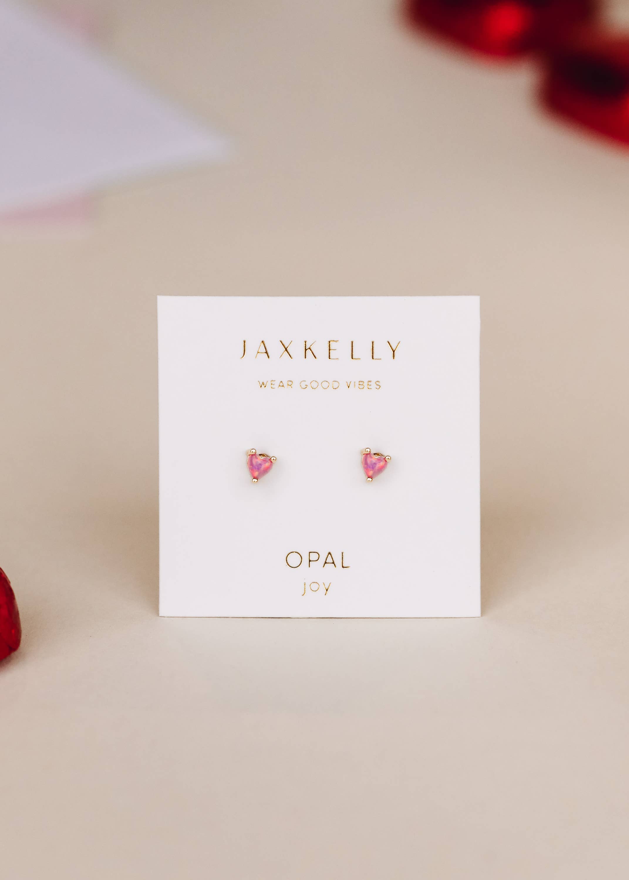 JaxKelly - Tiny Pink Opal Heart