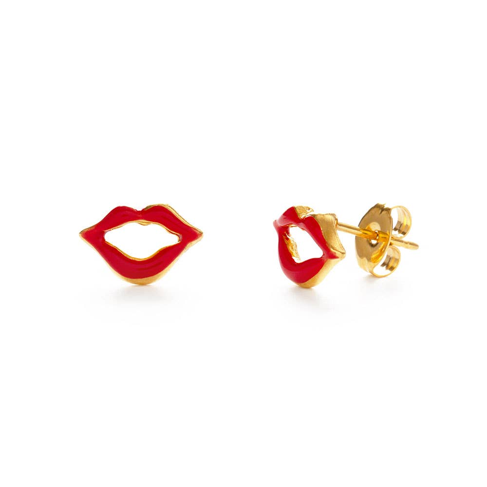 Amano Studio - Red Lips Stud Earrings