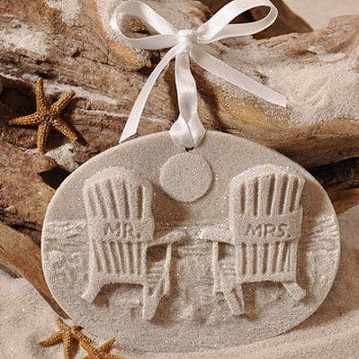 The Sand Store by Creative Artworks, Inc. - Mr & Mrs Beach Chair Sand Ornament