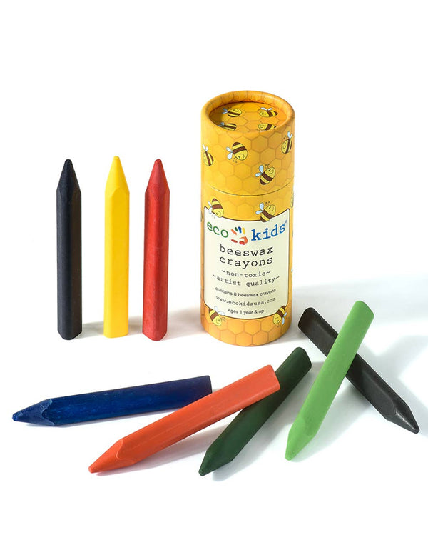eco-kids - beeswax crayons - triangle - case