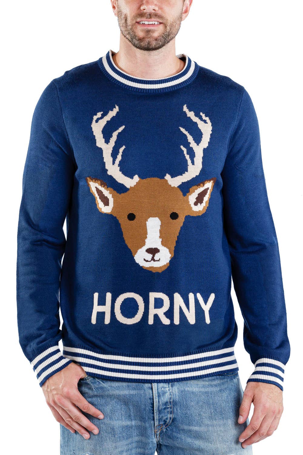 Men's Horny as Buck Christmas Sweater: