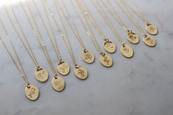 Laalee Jewelry -Birth Flower Necklace