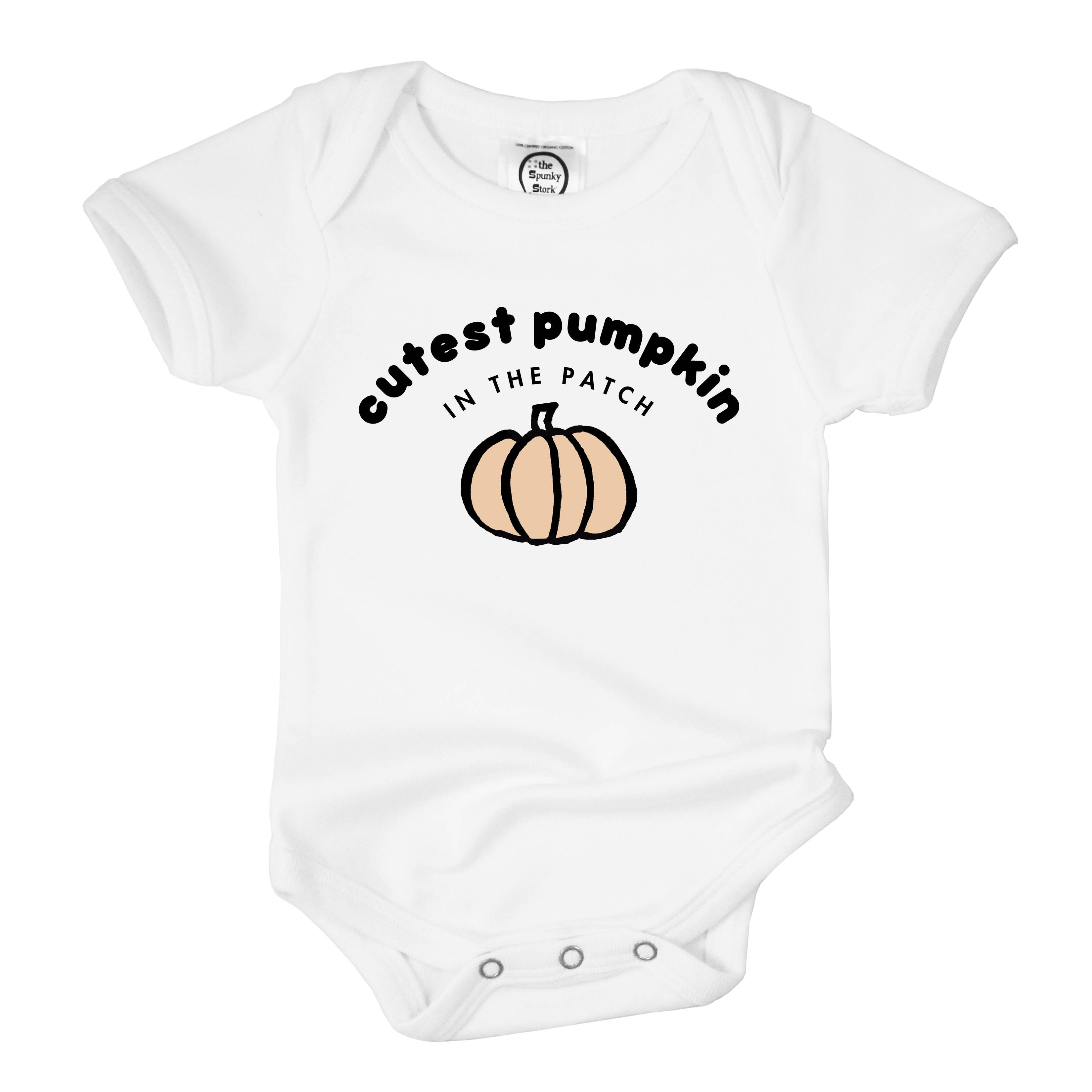 the Spunky Stork - Cutest Pumpkin in the Patch Halloween Baby Toddler Shirt
