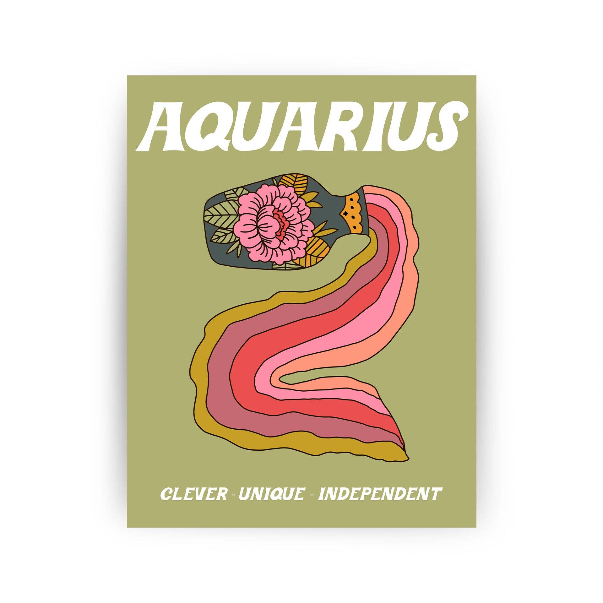 Golden Gems - Clever Little Aquarius - Print