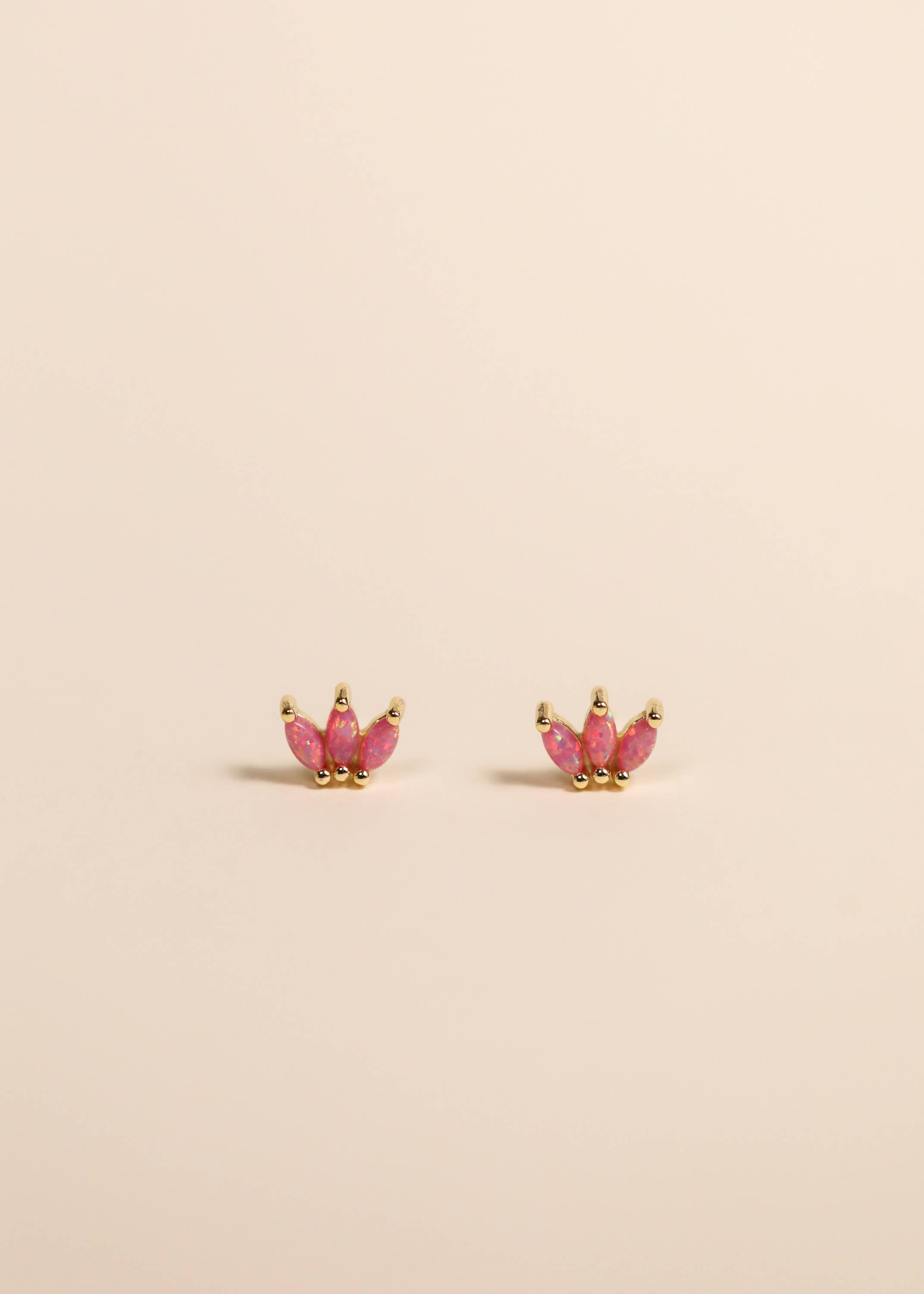 JaxKelly - Opal Crown Stud - Pink