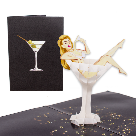 Dirty Martini Inappropriate 3D Greeting Card