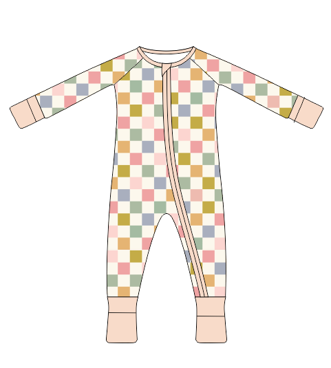Polished Prints - Bamboo Baby Sleeper, Girl Clothes, Baby Pajamas,