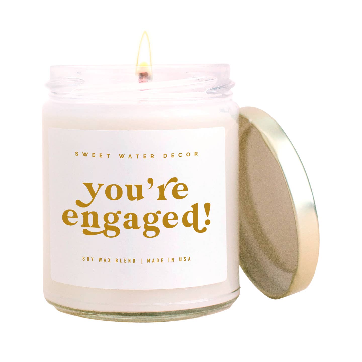 Sweet Water Decor - You're Engaged! Soy Candle - Clear Jar - 9 oz