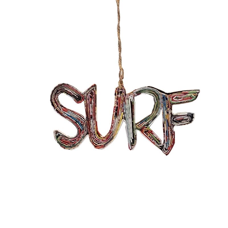 The Upcycled Paper Company - Surf Ornament - Recycled Paper